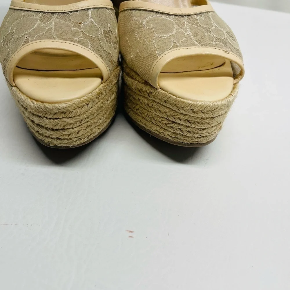 Valentino Lace Platform Wedges size 40/ 9